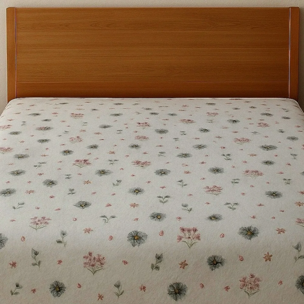 Cath‎ Kidston Floral 100% Cotton Flat Sheet Pink Sage Green Flowers Queen Size